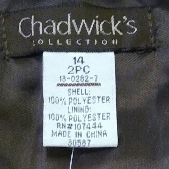NOWT Chadwick's Brown Fully Lined Blazer Sz 14 - Picture 8 of 8